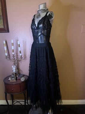 NWT Nasty Gal Black Lace Bodysuit.  SZ XL